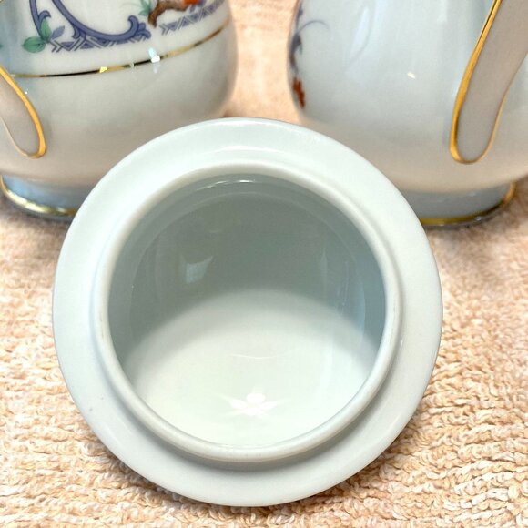 1980s Noritake Ireland Romaine 3066 Creamer & Sugar Bowl Lid Fine China Vintage! - Picture 8 of 10